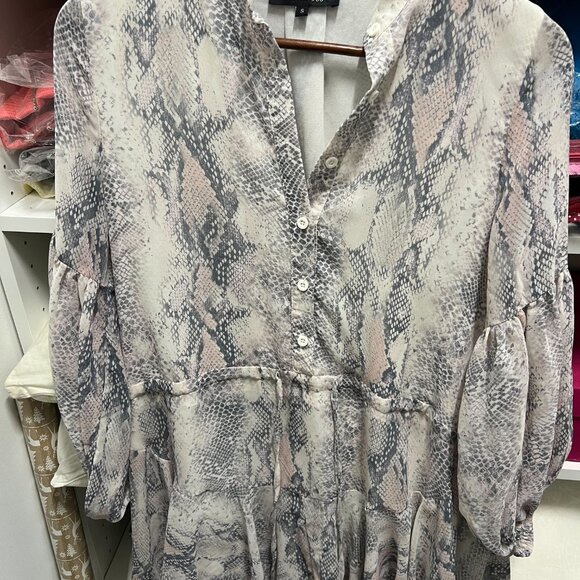 Tiered Snake Print Dress - Picture 2 of 2